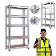 MOCNY SOLIDNY REGAŁ MAGAZYNOWY METALOWY STABILNY 3W1 180X90X40CM 875KG