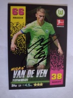 Karta topps match attax autograf Bundesliga Wolfsburg Van de Ven