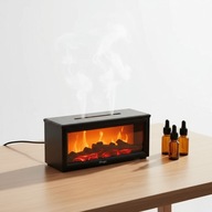 Nawilżacz powietrza DINGO Kominek LED Dyfuzor USB 280ml czarny