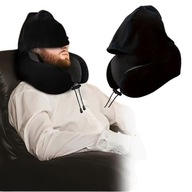 Poduszka Podróżna U Z Kapturkiem 2w1 Na Szyję Maska Na Oczy Komfortowa