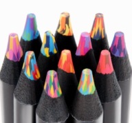 KREDKI TĘCZOWE WIELOKOLOROWE Gradientne Grube Zestaw 12 SZTUK