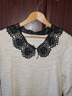 Kołnierzyk bawełniany robiony na szydełku