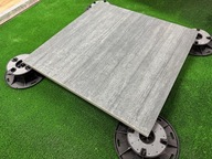 Gres tarasowy 60x60x2 cm 20mm grafit antypoślizgowy ryflowany taras gat. II