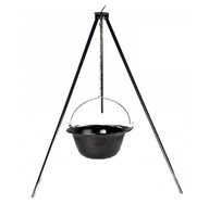 KOCIOŁEK WĘGIERSKI EMALIOWANY CZARNY TRÓJNÓG GULASZ 11L