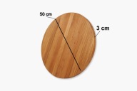 Blat dębowy drewniany okrągły średnica 50 cm