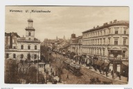 WARSZAWA ok.1915r ul. Marszałkowska Tramwaje Dworzec Wiedeńskie Bilard y951