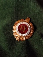 Stara dwuczęściowa odznaka strażacka PRL - oryginalna