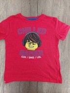Czerwony t-shirt Lego Sinsay rozmiar 116 stan db+