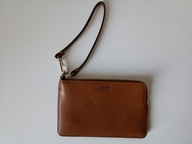 Śliczny portfelik saszetka D K N Y skórzany