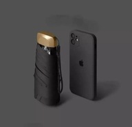 Parasol manualny kompaktowy PARASOLKA składana kieszonkowa MAŁA mini,czarny