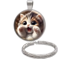 Brelok do kluczy/ka - Kot - ozdobna zawieszka, plecak, portfel