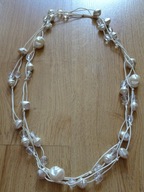 Naszyjnik, wisiorek, perły + koraliki