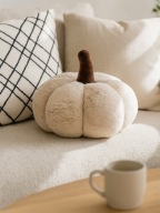 SUPER PODUSZKA W KSZTAŁCIE DYNI DEKORACJA NA JESIEŃ BEŻOWY KOMPLET 3 SZT.