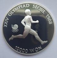 Korea Południowa 10 000 Won 1988 st.L Srebro 33,6g Ag.925