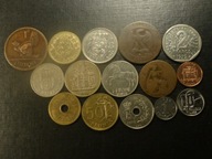 III.Zestaw 15 starych monet ,różne.