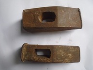 ZESTAW DWA STARE MŁOTKI BEZ TRZONKÓW MASA 1,2 kg + 2,0 kg PRL młotek