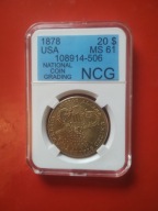 moneta 1878 USA 20$