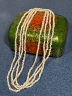 DŁUGIE 192 CM SZKLANE KORALIKI WIEKOWY NASZYJNIK