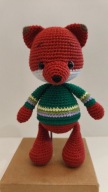 LISEK miś szydełko maskotka zabawka prezent handmade amigurumi ręcznie