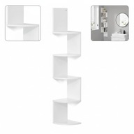 Półka Narożna VASAGLE na Ścianę z 5 Półkami, Biała