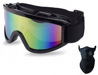 Gogle narciarskie snowboard Gogle KP Metaliczne + Maska filtr UV-400 kat. 3