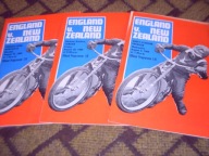 1969 Zestaw 3 programów Anglia - Nowa Zelandia - wypełnione