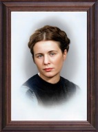Obraz Irena Sendlerowa portret w drewnianej ramie ze szkłem