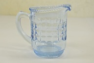 PIĘKNY STARY BŁĘKITNY SZKLANY MLECZNIK ZOBACZ!