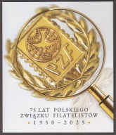 ARKUSIK CIĘTY 5480 ** A W FOLDERZE - 75 LAT POLSKIEGO ZWIĄZKU FILAT.
