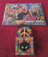 Srebrne kolczyki ,,trąbki'' + kalendarz z motywem finału.