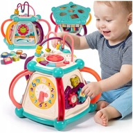 MULTIKOSTKA EDUKACYJNA INTERAKTYWNA KOSTKA DO ZABAWY SORTER DUŻA ZABAWKA