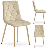 KRZESŁO TAPICEROWANE WELUROWE VELVET DO SALONU KUCHNI JADALNI LUMINES