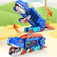 Samochód TYRANOZAUR GIGANT Tor Autka DINOZAUR TRANSPORTER Robo-T-Rex 4w1