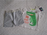 Cool Club bluzka spodenki paski nowe roz 80