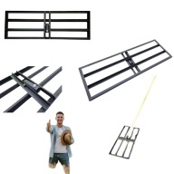 RĘCZNY NIWELATOR TERENU METALOWY 90 x 30CM GRABIE DO TRAWNIKA OGRODU