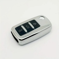 Srebrno-czarne etui na kluczyk – VW Passat Golf Polo Skoda Octavia Seat