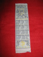 Elana Toruń 1974 żakardowy kalendarzyk zakładka