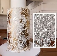 Szablon duży do dekoracji lotos, kwiat, liście, areograf