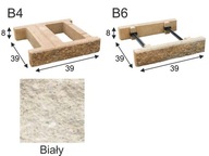 Pustak łupany Combet B4-B6 39x22x8 Biały