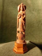 Drewniana rzeźba wschodnia - ręcznie wykonana