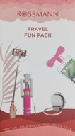 ROSSMANN Travel Fun Pack - kijek do selfie, uchwyt na palec, miniwentylator
