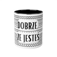 KUBEK Z NAPISEM DOBRZE ŻE JESTEŚ, SZKODA ŻE CHUJEM SZLACZKI HIT VIRAL BLACK