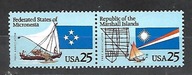 USA - Umowa Stowarzyszeniowa USA - Mikronezja 1990 ** Mi 2105-6 [:] (1420)