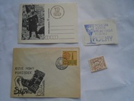 SOLIDARNOŚĆ KIELCE INTERNOWANI WIĘZIENIE KOPERTA + ZNACZEK OBOZOWY +