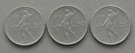 WŁOCHY 50 LIRÓW 1955, 1975, 1979 ZESTAW 3 SZT.