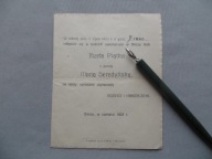 BIRCZA ZAPROSZENIE NA ŚLUB-1923 -DOKUMENT- przedwojenny- drukarnia PRZEMYŚL