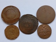 CARSKA ROSJA - DESTRUKTY - ZESTAW 5 MONET