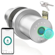 FITNATE klamka do drzwi z odciskiem palca srebrna