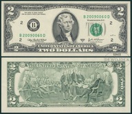BNB - USA 2 Dolary Dollars 2003 A / 2009 # 2B # SERIA D # RZADKI # UNC