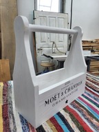 koszyk drewniany koszyk prezentowy pudełko drewniane vintage upcykling